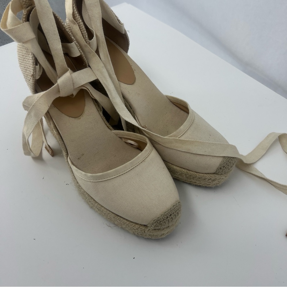 Express Cream Espadrille Wedges - Picture 3 of 14